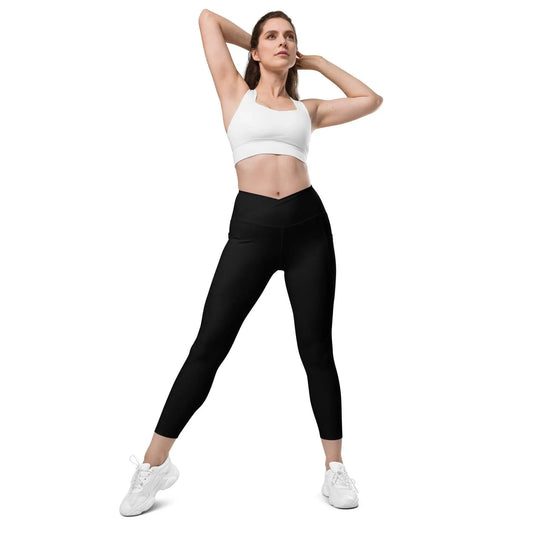 schwarze-damen-v-bund-leggings-mit-taschen-v-bund-leggings-jlr-design-1 - JLR Design