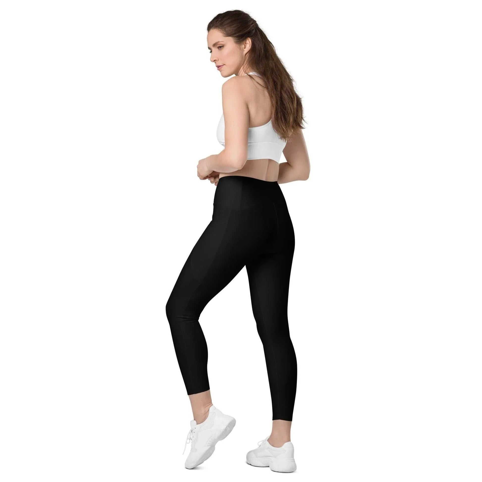 schwarze-damen-v-bund-leggings-mit-taschen-v-bund-leggings-jlr-design-4 - JLR Design