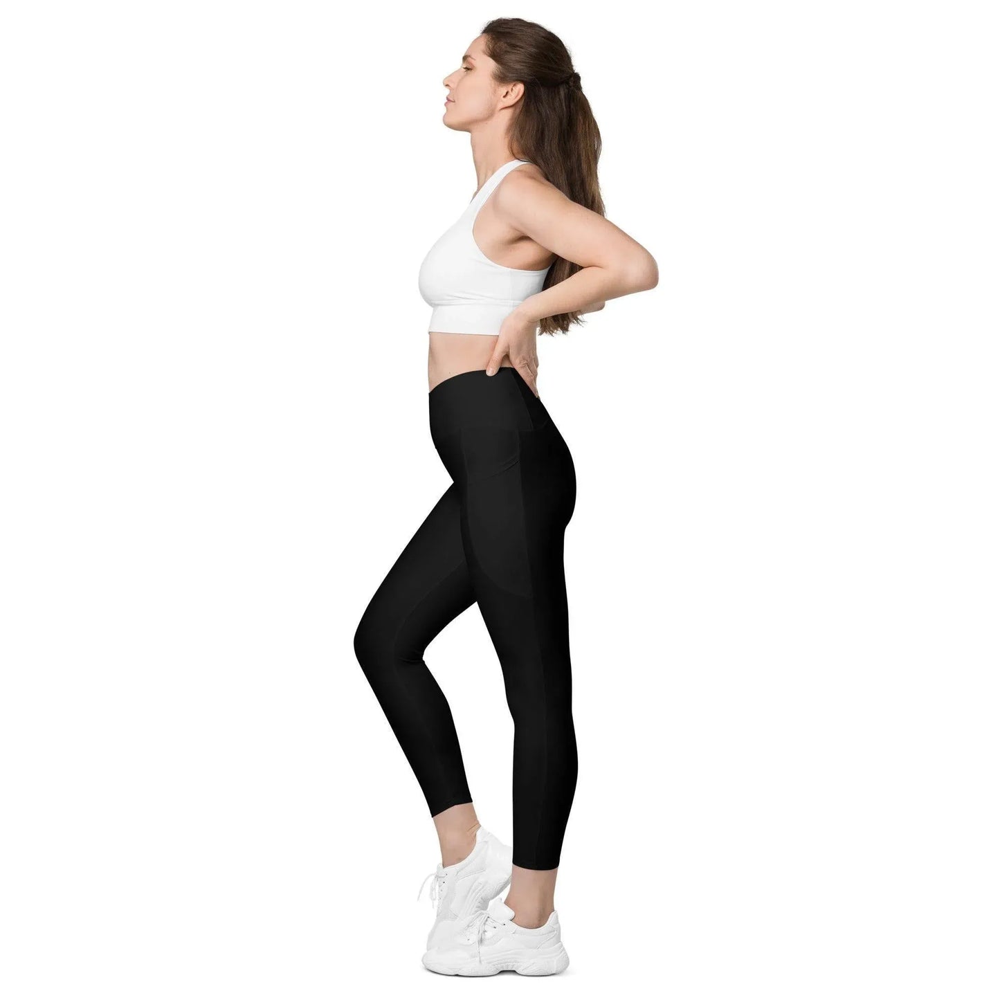 schwarze-damen-v-bund-leggings-mit-taschen-v-bund-leggings-jlr-design-5 - JLR Design