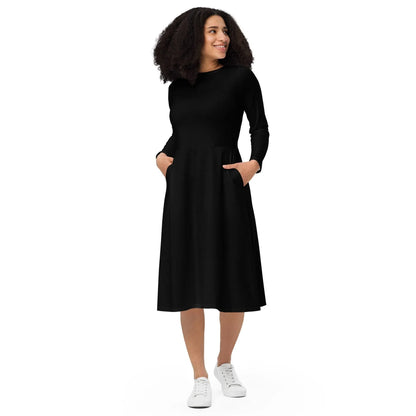 schwarzes-langarmliges-midikleid-midikleid-jlr-design-1 - JLR Design