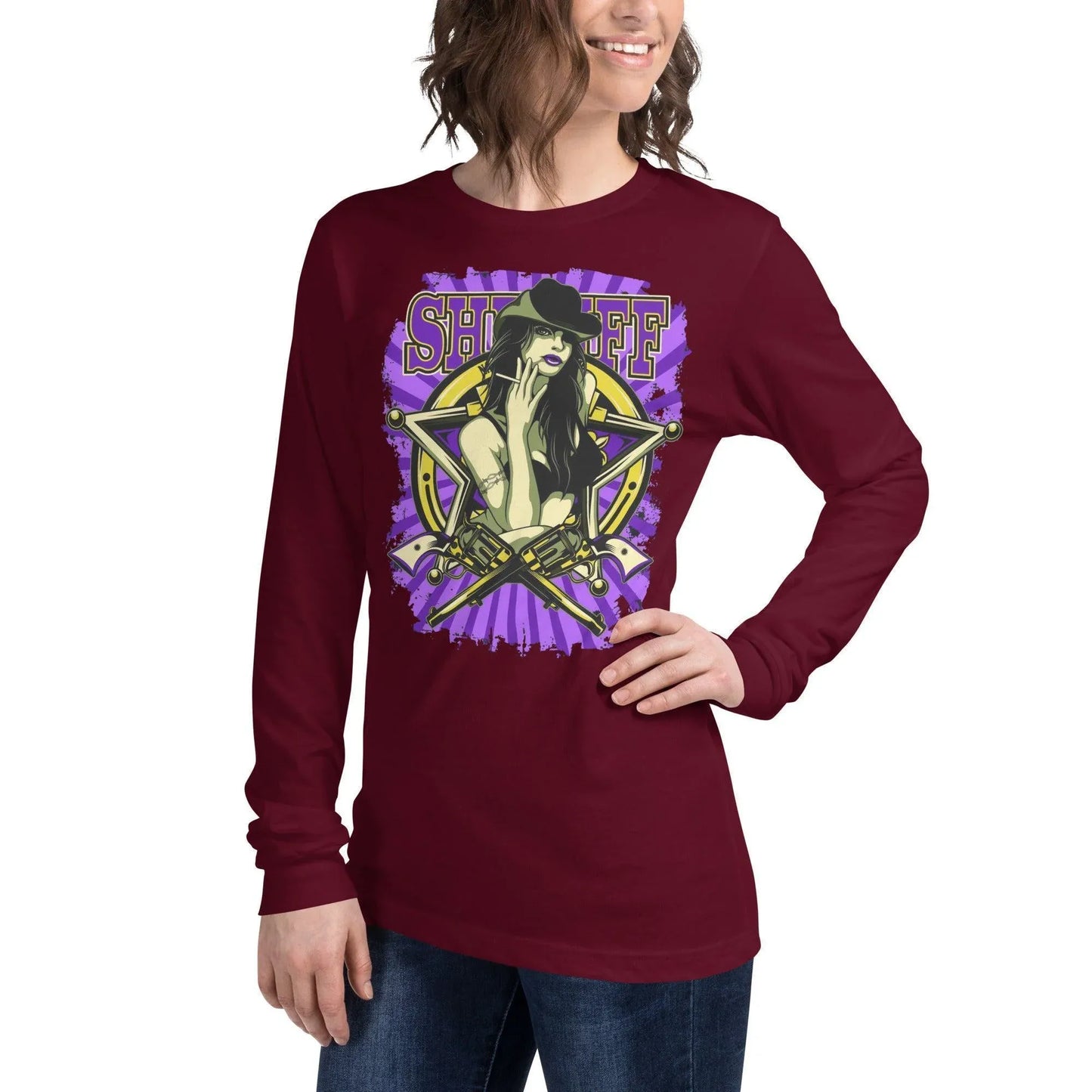 sheriff-langarmshirt-langarmshirt-jlr-design-17516 - JLR Design