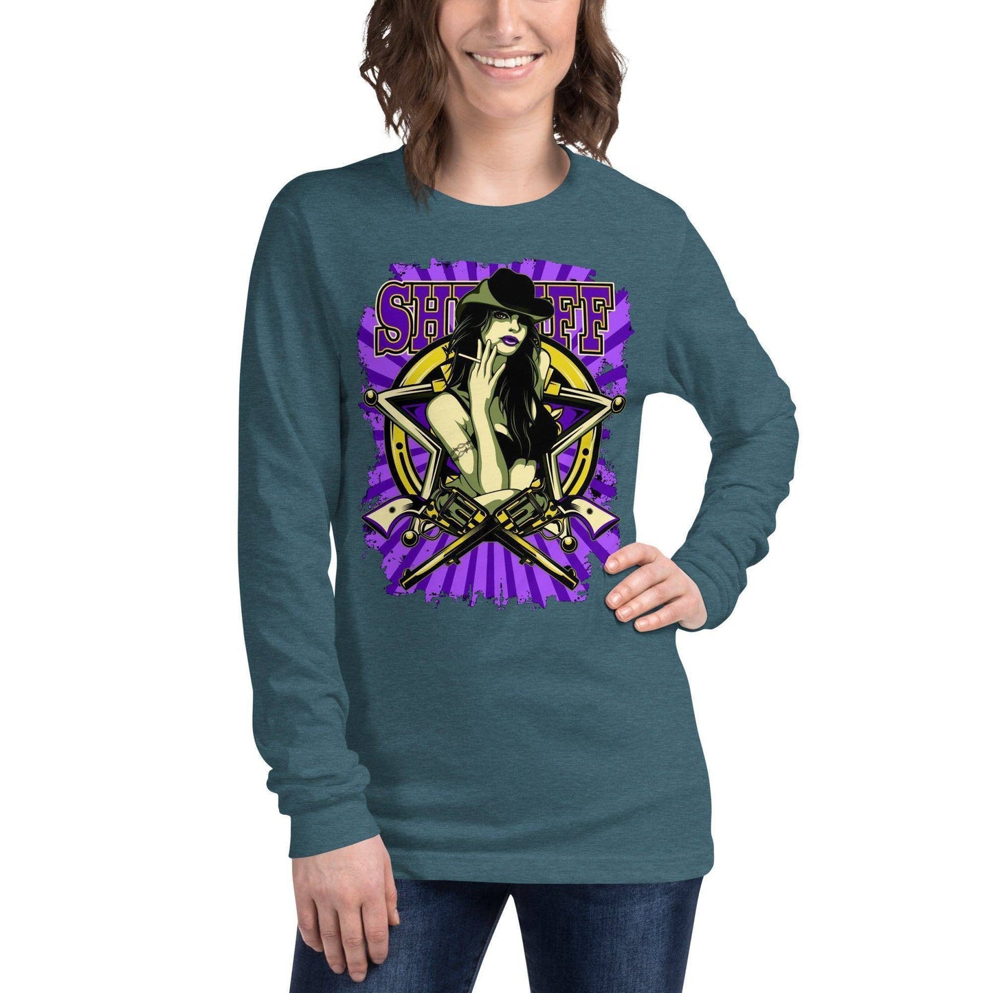 sheriff-langarmshirt-langarmshirt-jlr-design-61266 - JLR Design
