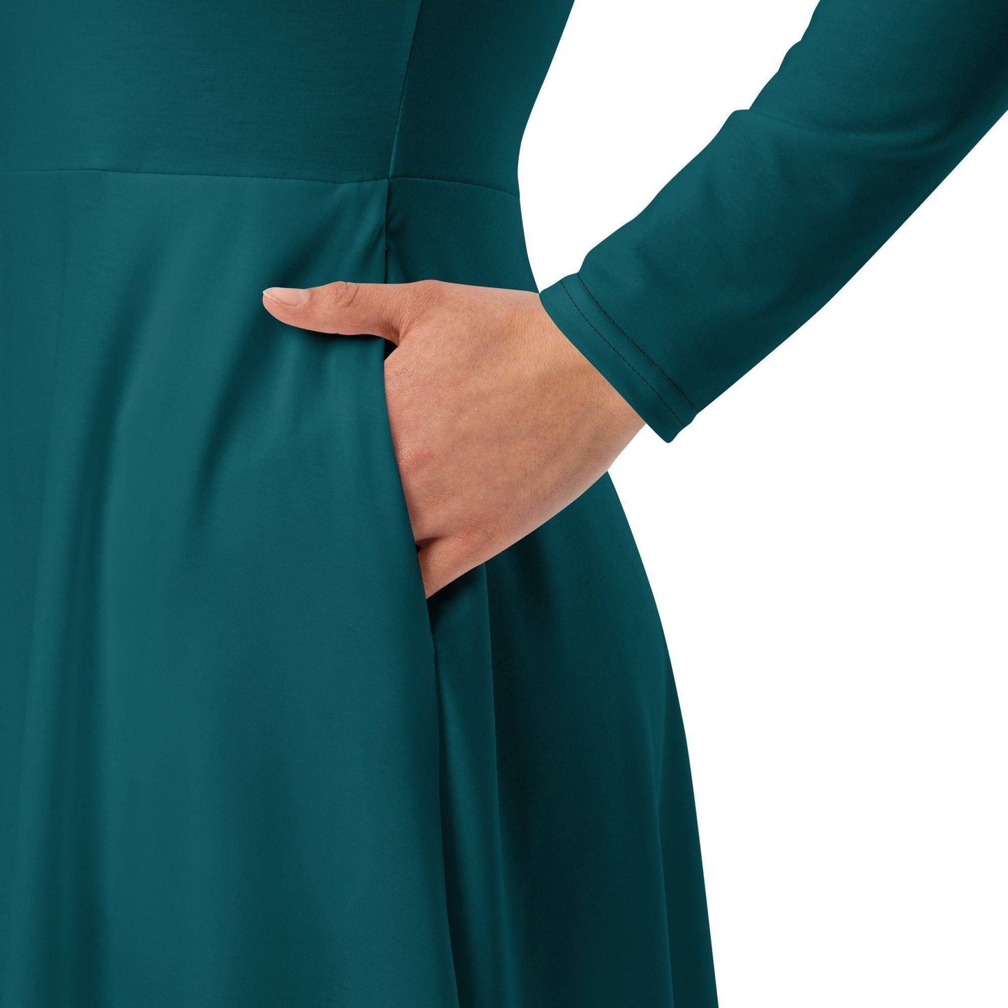 sherpa-blaues-langarmliges-midikleid-midikleid-jlr-design-3 - JLR Design