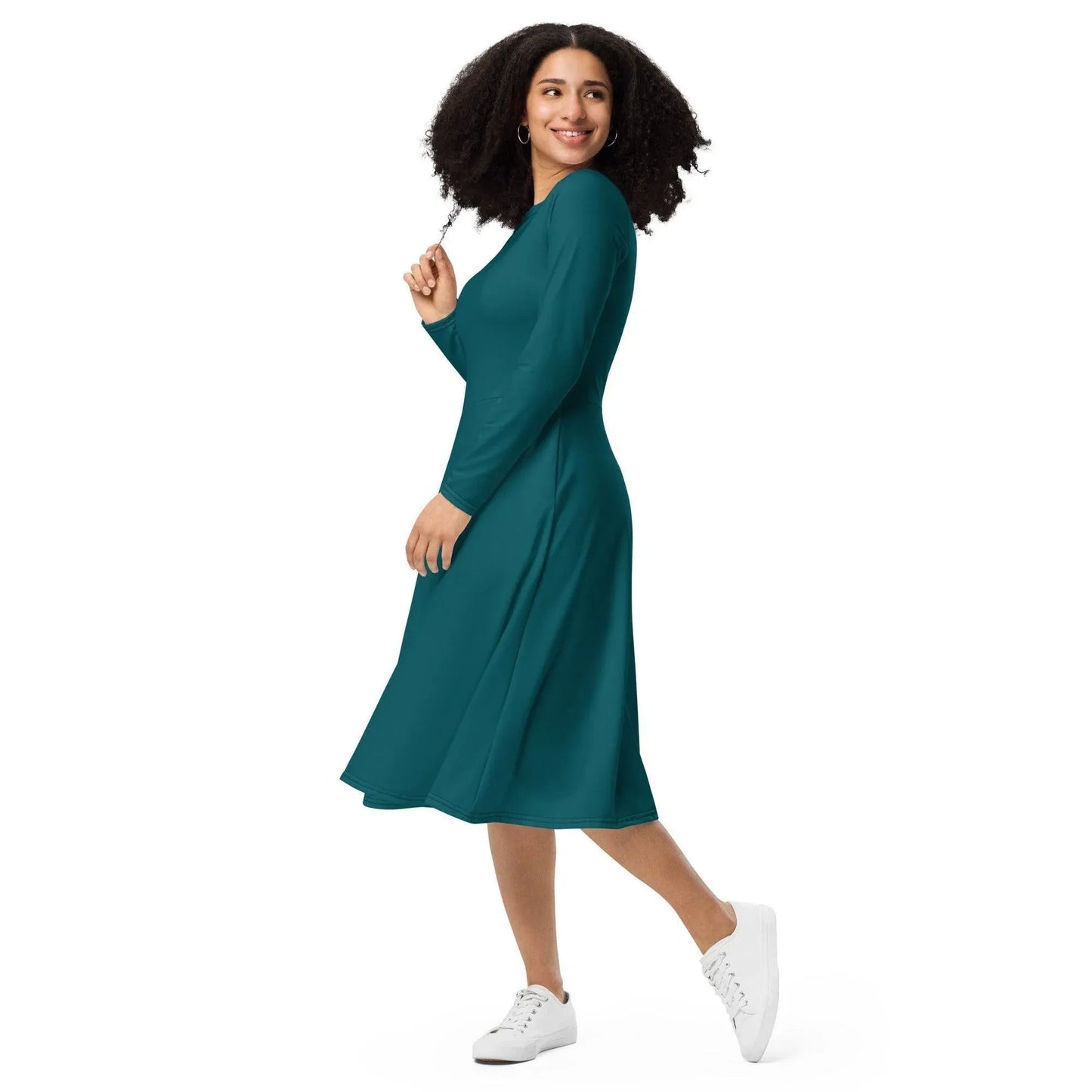 sherpa-blaues-langarmliges-midikleid-midikleid-jlr-design-6 - JLR Design