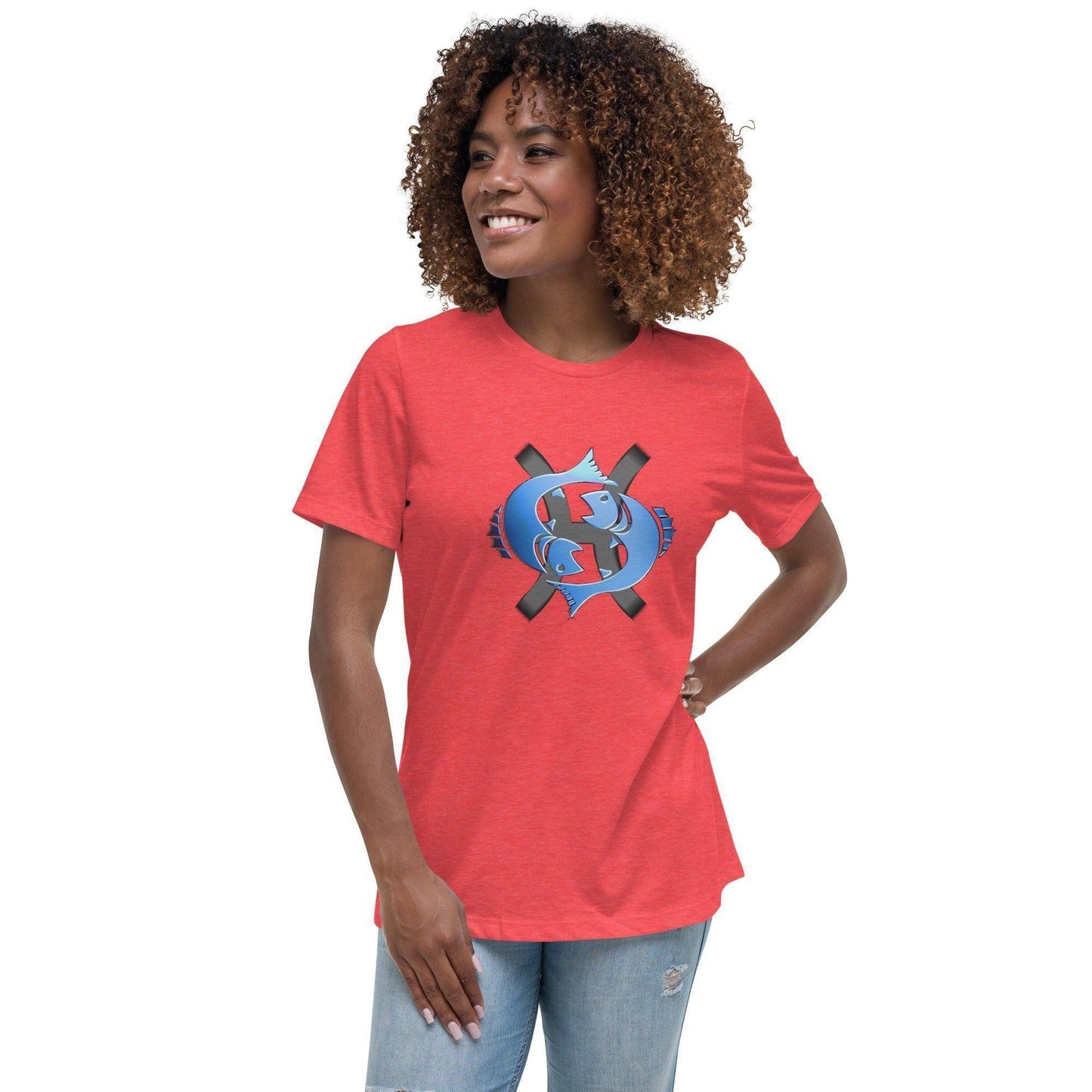 sternzeichen-fische-damen-t-shirt-t-shirt-jlr-design-34335 - JLR Design