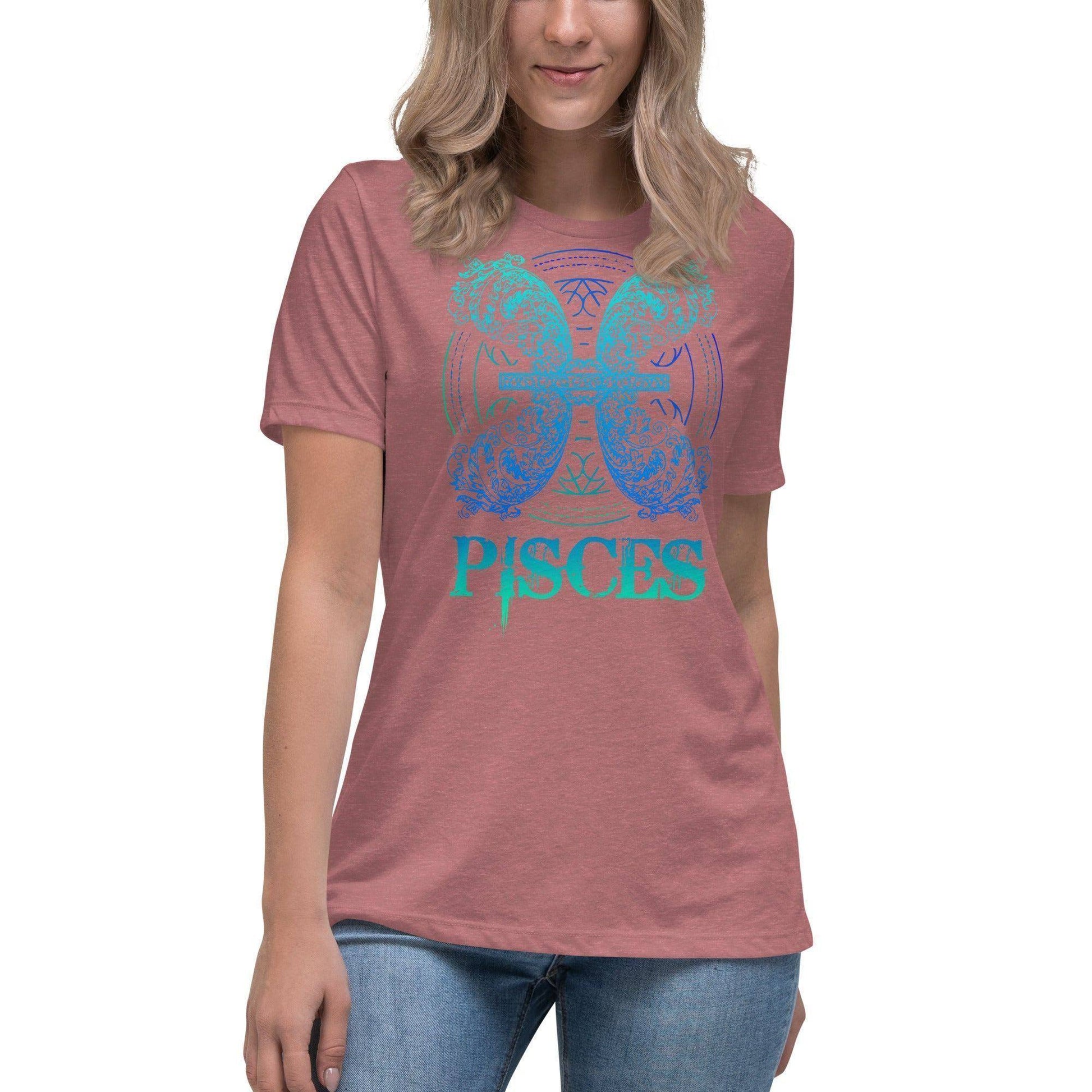 sternzeichen-fische-damen-t-shirt-t-shirt-jlr-design-7 - JLR Design