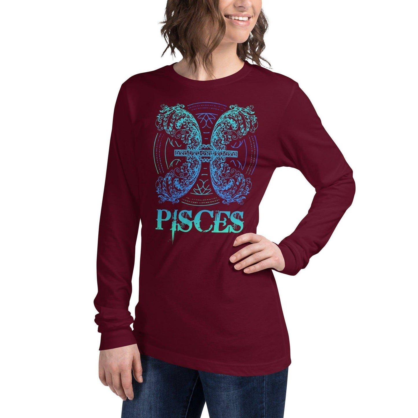 sternzeichen-fische-langarmshirt-langarmshirt-jlr-design-13 - JLR Design