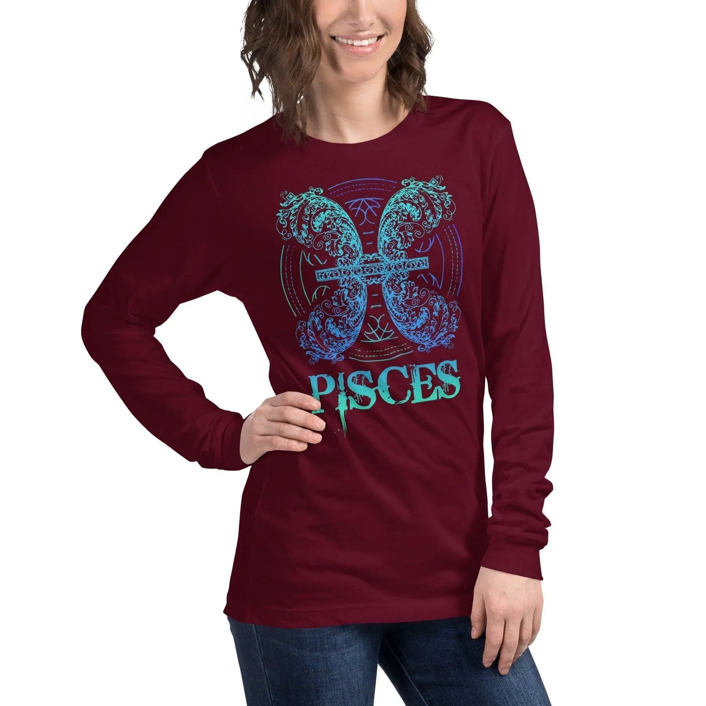 sternzeichen-fische-langarmshirt-langarmshirt-jlr-design-14 - JLR Design