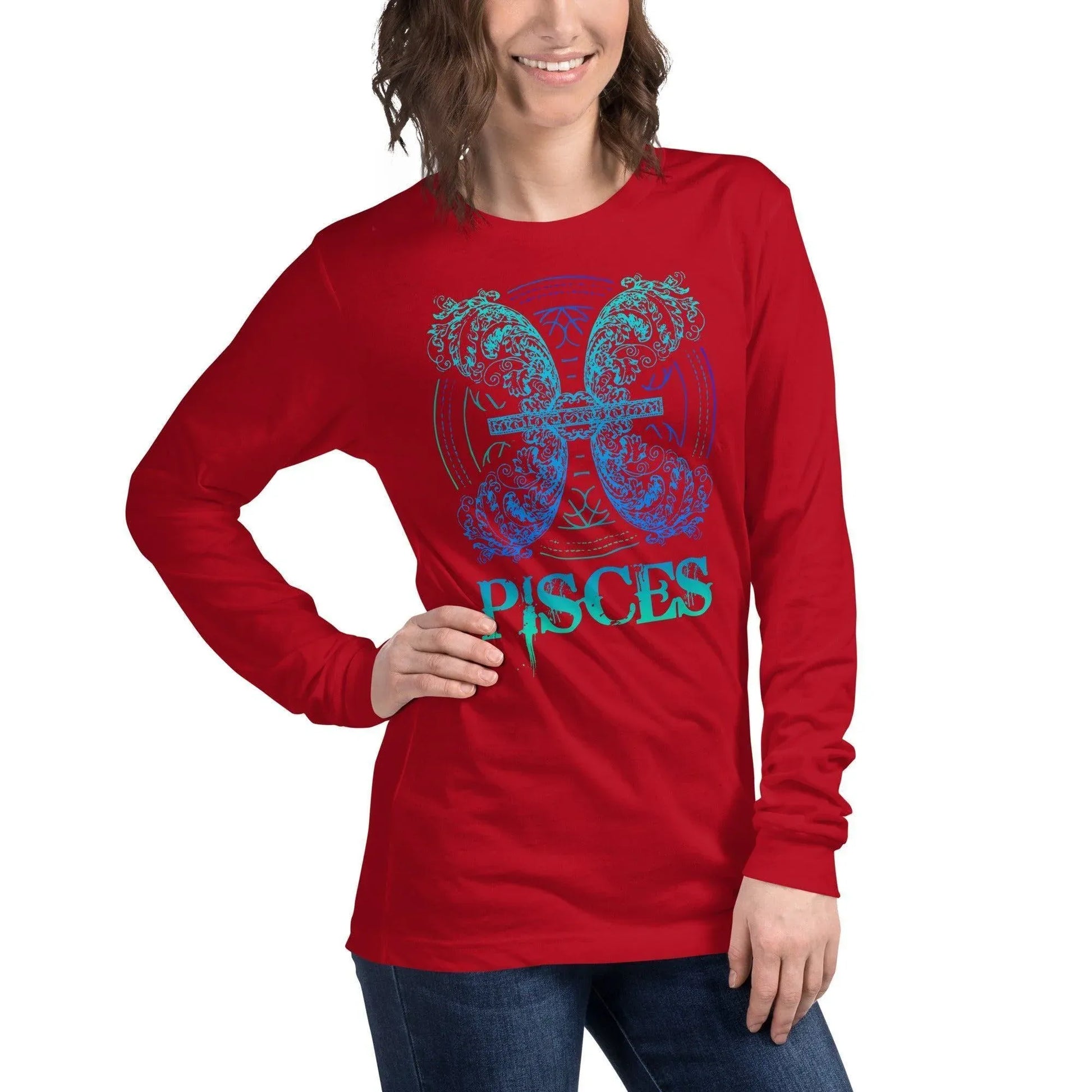 sternzeichen-fische-langarmshirt-langarmshirt-jlr-design-17 - JLR Design