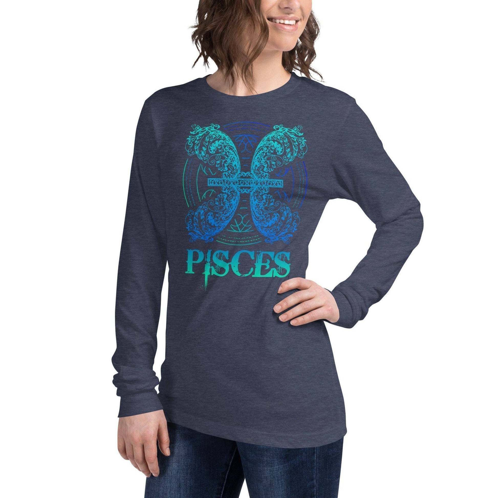 sternzeichen-fische-langarmshirt-langarmshirt-jlr-design-28 - JLR Design