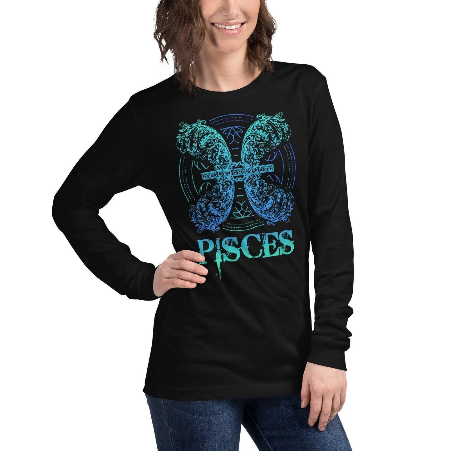 sternzeichen-fische-langarmshirt-langarmshirt-jlr-design-8 - JLR Design