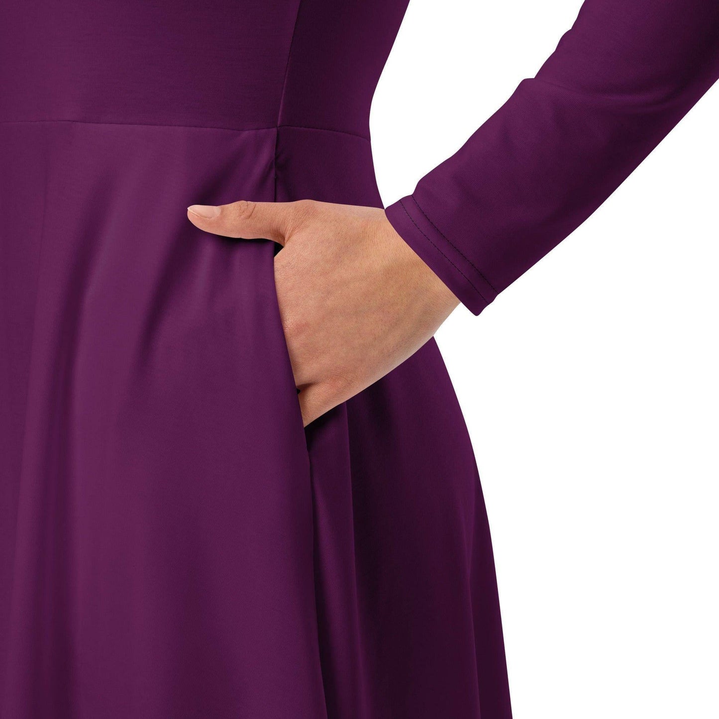tyrian-purple-langarmliges-midikleid-midikleid-jlr-design-5 - JLR Design