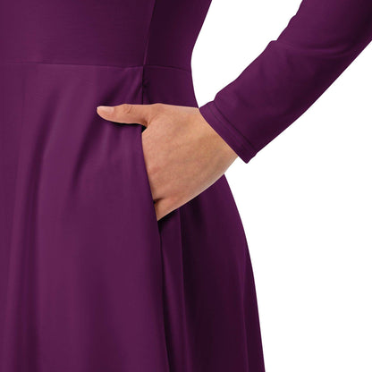 tyrian-purple-langarmliges-midikleid-midikleid-jlr-design-5 - JLR Design