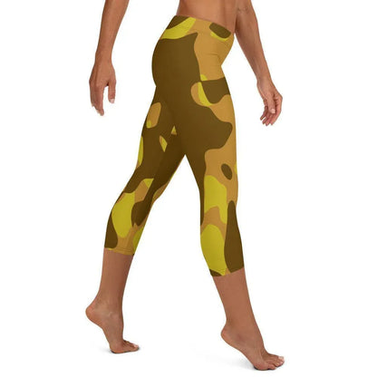 yellow-camouflage-damen-capri-leggings-capri-leggings-jlr-design-4 - JLR Design