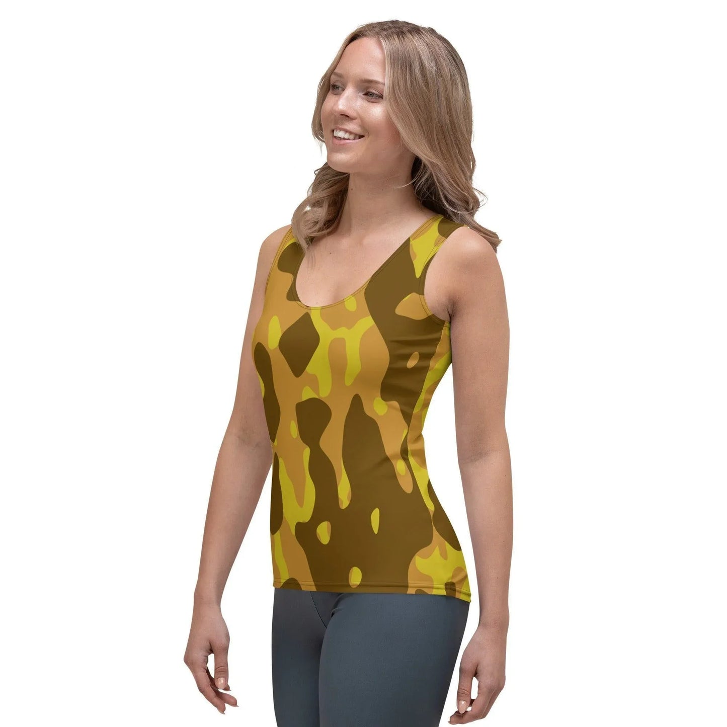 yellow-camouflage-damen-tank-top-tank-top-jlr-design-3 - JLR Design