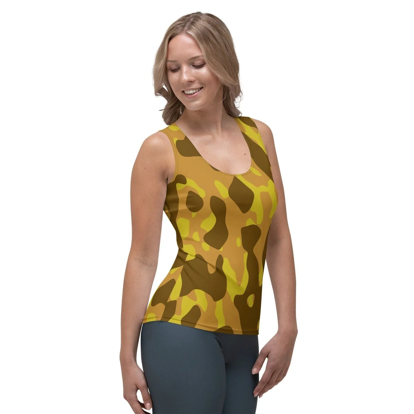 yellow-camouflage-damen-tank-top-tank-top-jlr-design-4 - JLR Design