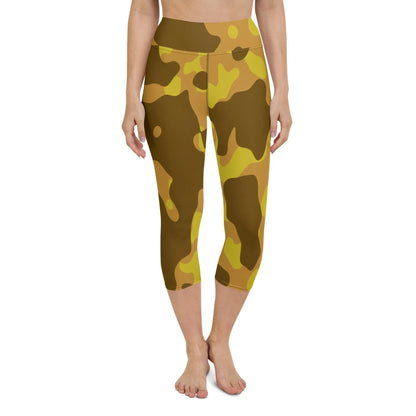 yellow-camouflage-damen-yoga-capri-leggings-yoga-capri-leggings-jlr-design-2 - JLR Design
